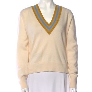 Veronica Beard Merino Wool V-Neck Sweater